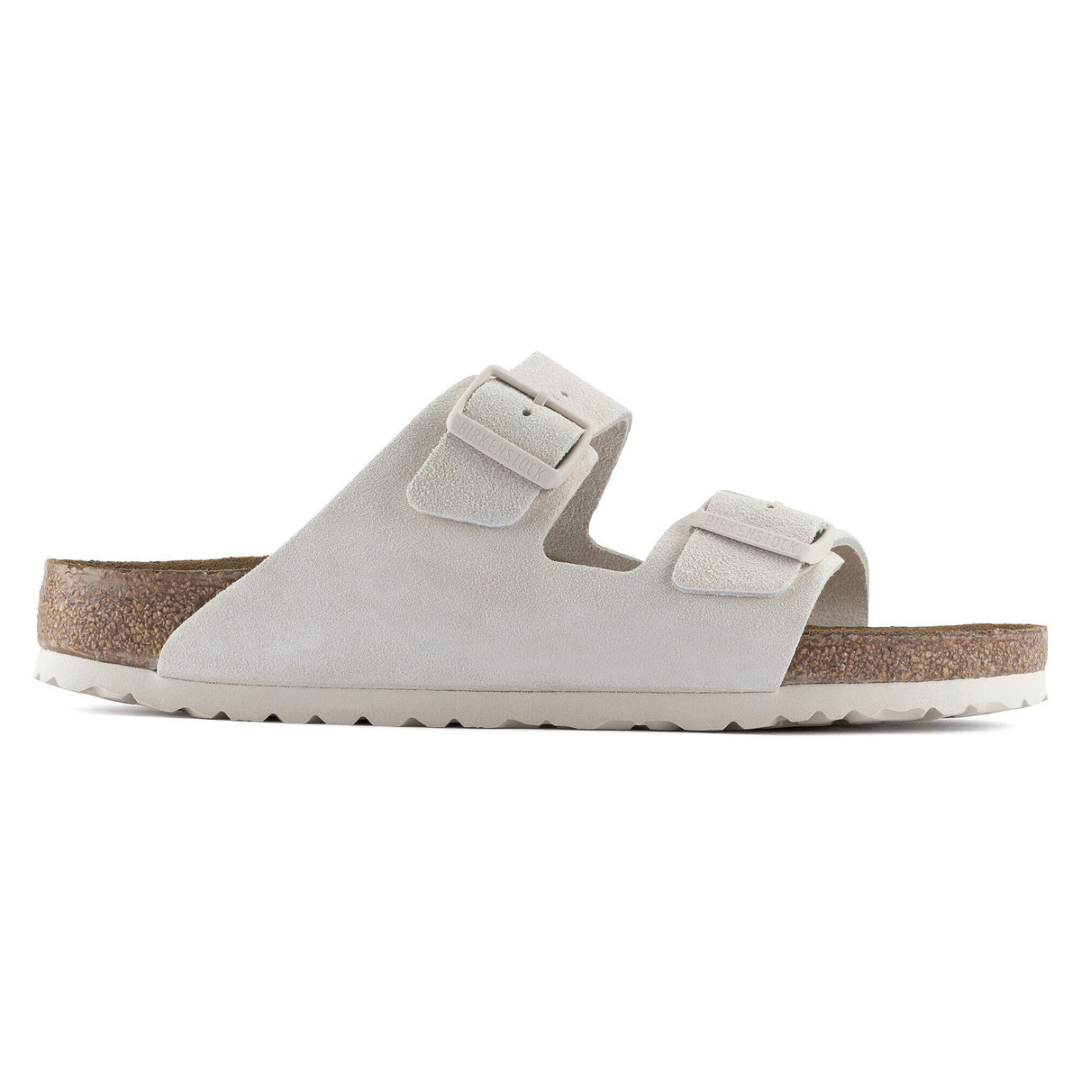 Arizona Soft Footbed Suede Leather in Color Antique White | Birkenstock