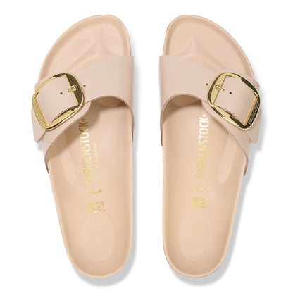 Madrid Big Buckle Natural Leather Patent in Color High Shine New Beige | Birkenstock