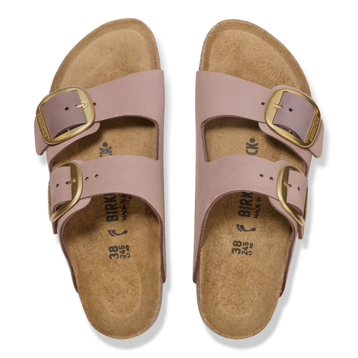 Arizona Big Buckle Nubuck Leather in Color Faded Purple | Birkenstock
