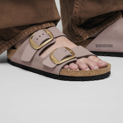 Arizona Big Buckle Nubuck Leather in Color Faded Purple | Birkenstock