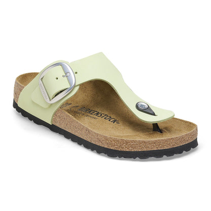 Gizeh Big Buckle Nubuck Leather in Color Faded Lime | Birkenstock