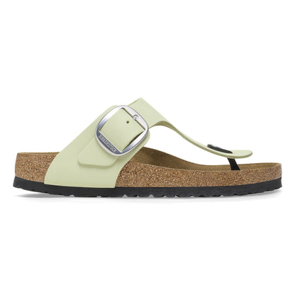 Gizeh Big Buckle Nubuck Leather in Color Faded Lime | Birkenstock