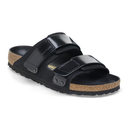 Uji Nubuck Leather in Color High Shine Black | Birkenstock