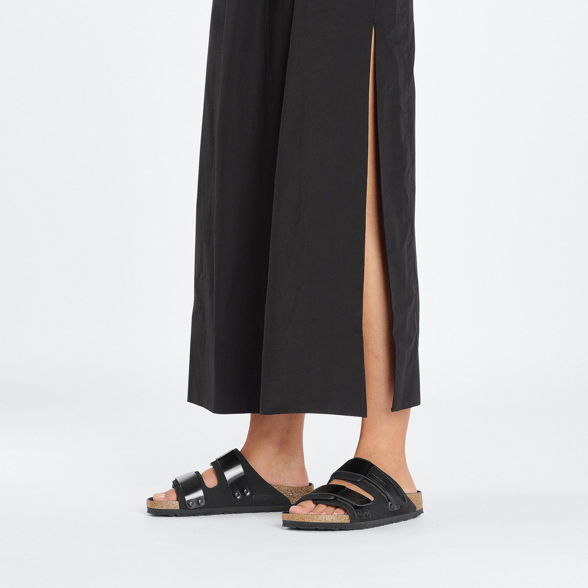 Uji Nubuck Leather in Color High Shine Black | Birkenstock