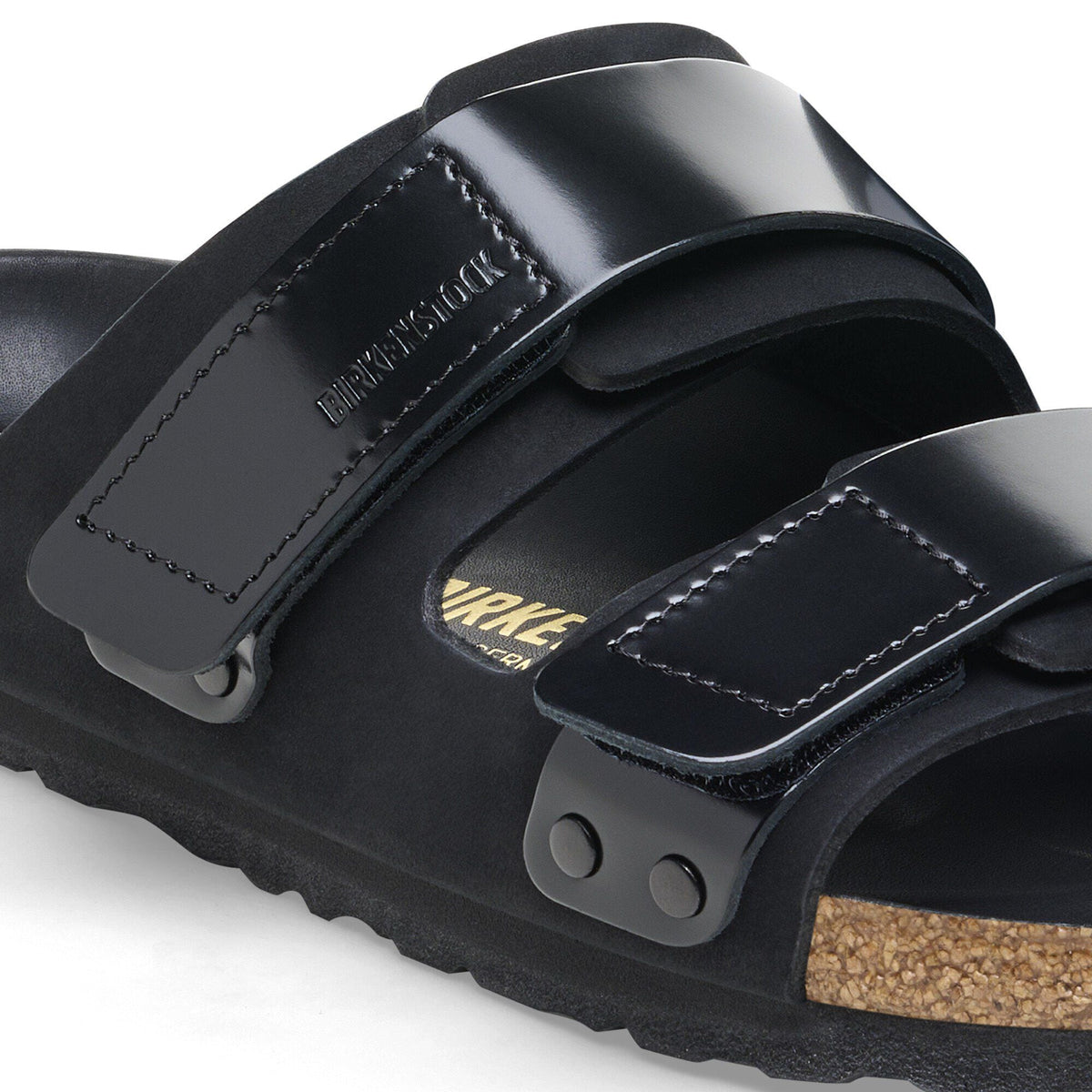 Uji Nubuck Leather in Color High Shine Black | Birkenstock