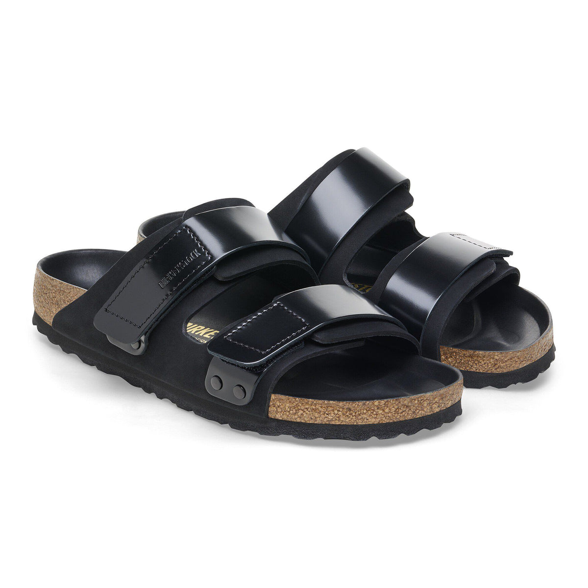 Uji Nubuck Leather in Color High Shine Black | Birkenstock