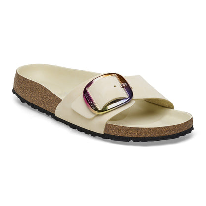 Madrid Big Buckle Nubuck Leather in Color Ecru | Birkenstock