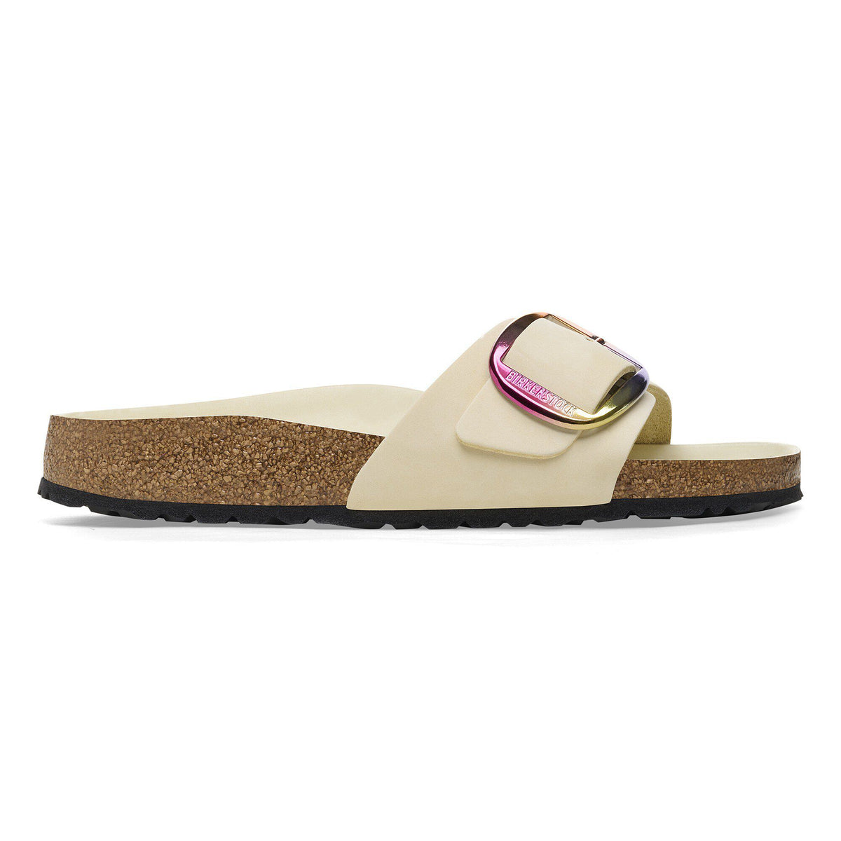 Madrid Big Buckle Nubuck Leather in Color Ecru | Birkenstock