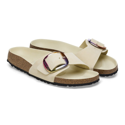 Madrid Big Buckle Nubuck Leather in Color Ecru | Birkenstock