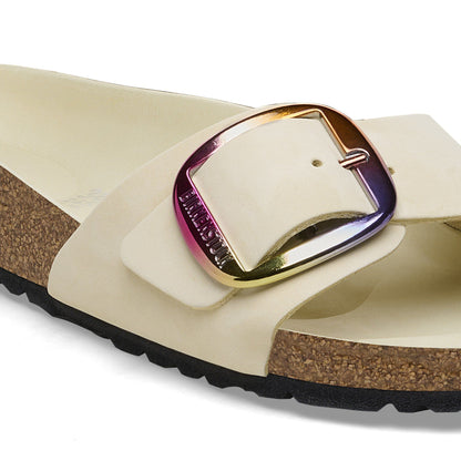 Madrid Big Buckle Nubuck Leather in Color Ecru | Birkenstock