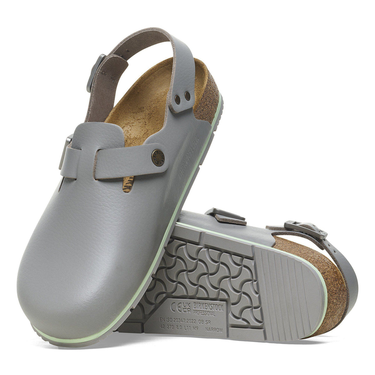 Tokio Pro Natural Coated Leather in Color Gun Metal | Birkenstock
