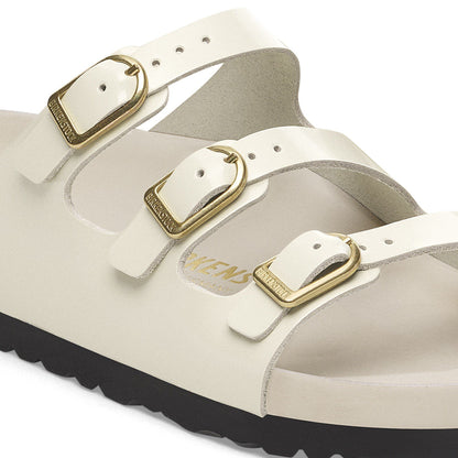 Florida Exquisite Natural Leather Patent in Color High Shine Ecru | Birkenstock