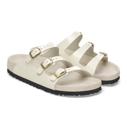 Florida Exquisite Natural Leather Patent in Color High Shine Ecru | Birkenstock