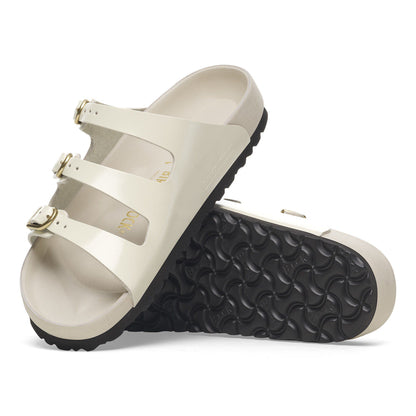 Florida Exquisite Natural Leather Patent in Color High Shine Ecru | Birkenstock
