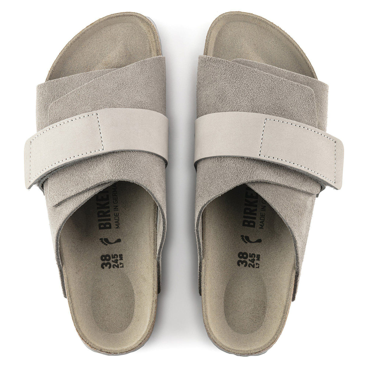 Kyoto Nubuck-Suede Leather in Color Stone Coin | Birkenstock