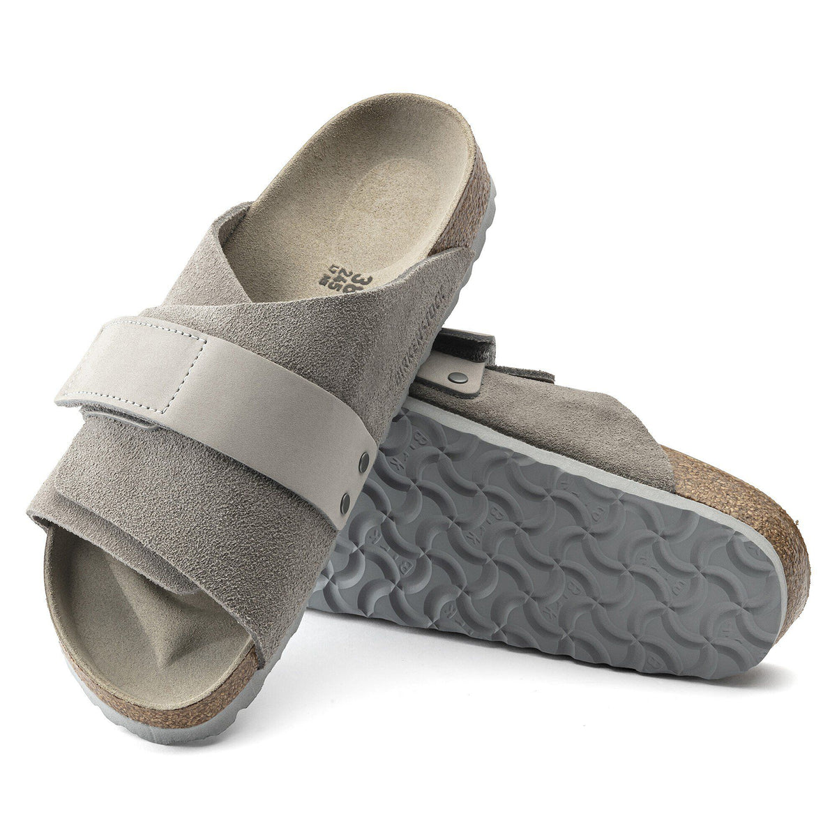Kyoto Nubuck-Suede Leather in Color Stone Coin | Birkenstock