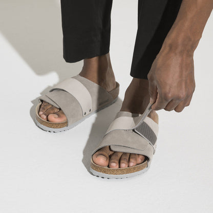 Kyoto Nubuck-Suede Leather in Color Stone Coin | Birkenstock