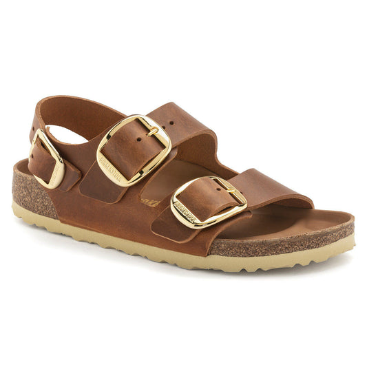 Milano Big Buckle Oiled Leather in Color Cognac | Birkenstock