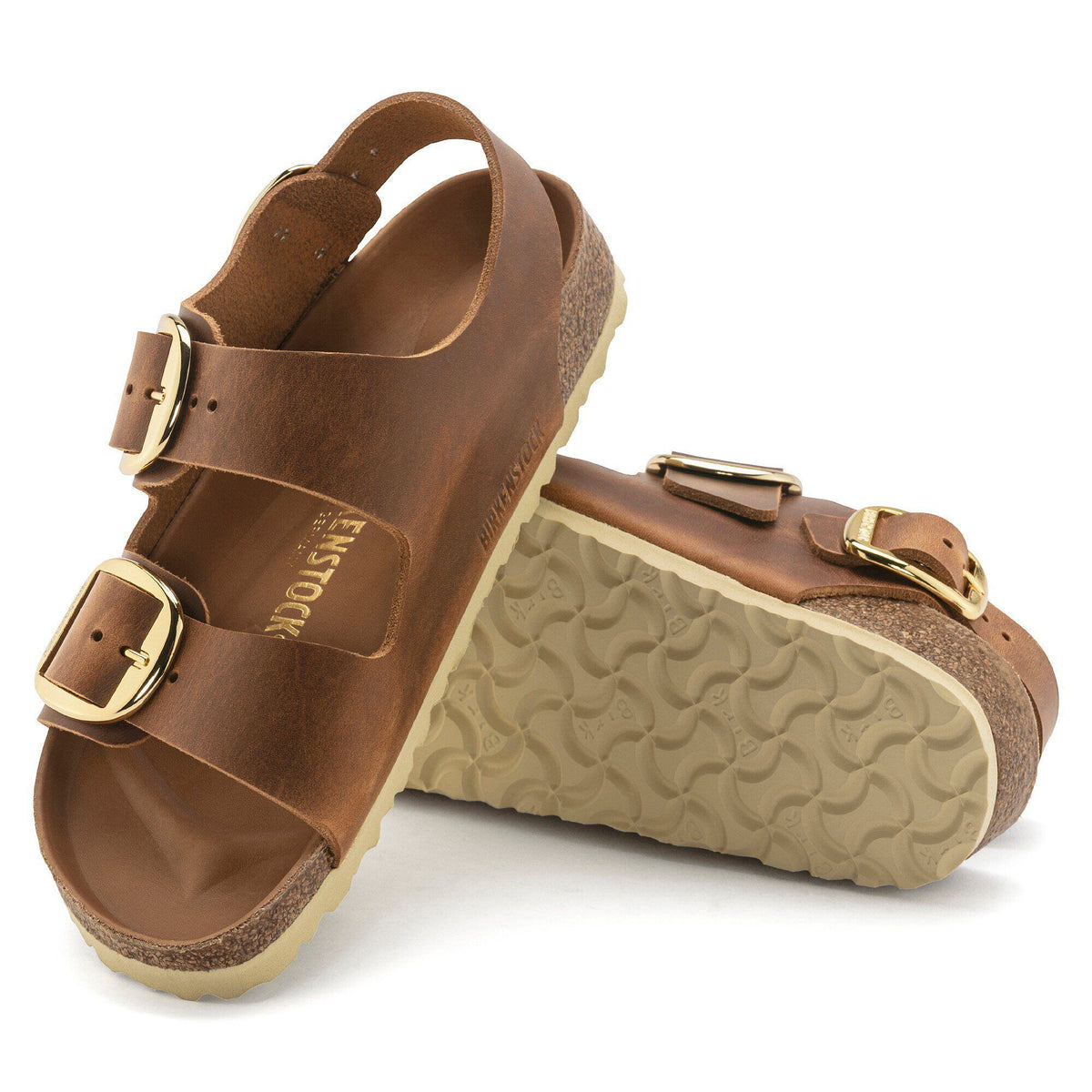 Milano Big Buckle Oiled Leather in Color Cognac | Birkenstock