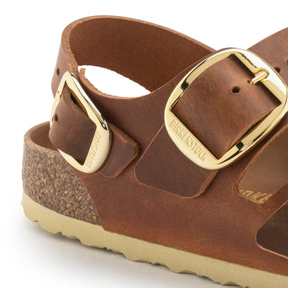 Milano Big Buckle Oiled Leather in Color Cognac | Birkenstock