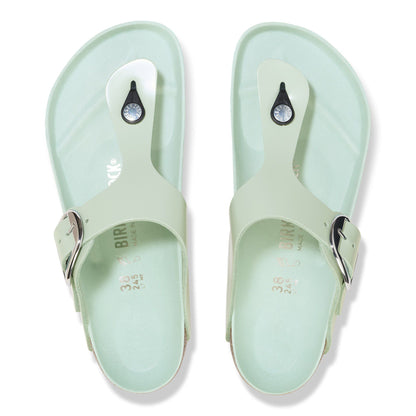Gizeh Big Buckle Natural Leather Patent in Color High Shine Surf Green | Birkenstock