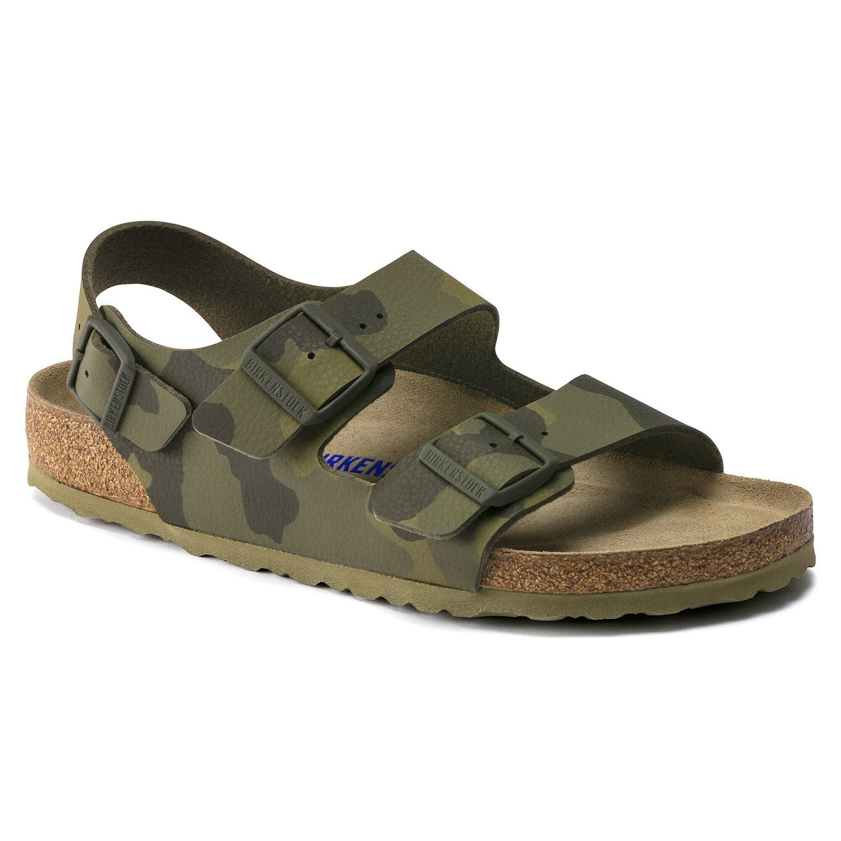 Milano Soft Footbed Birko-Flor in Color Desert Soil Camouflage Green | Birkenstock
