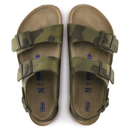 Milano Soft Footbed Birko-Flor in Color Desert Soil Camouflage Green | Birkenstock