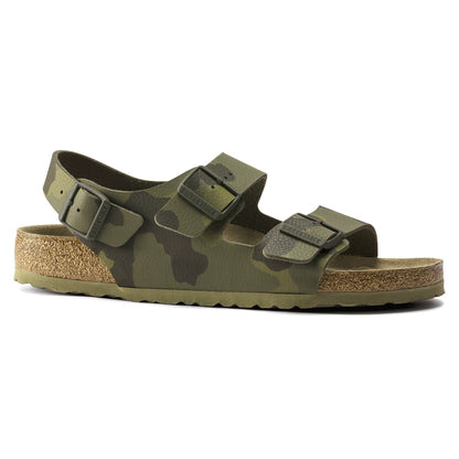 Milano Soft Footbed Birko-Flor in Color Desert Soil Camouflage Green | Birkenstock