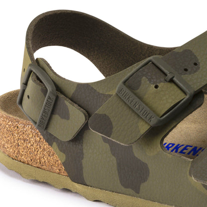 Milano Soft Footbed Birko-Flor in Color Desert Soil Camouflage Green | Birkenstock