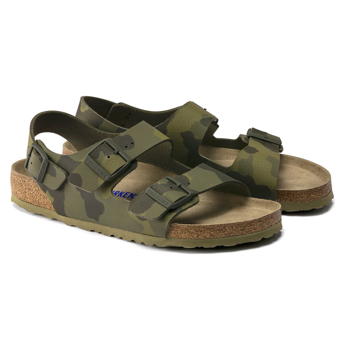 Milano Soft Footbed Birko-Flor in Color Desert Soil Camouflage Green | Birkenstock