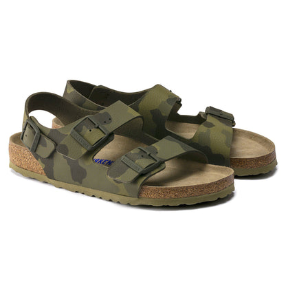 Milano Soft Footbed Birko-Flor in Color Desert Soil Camouflage Green | Birkenstock