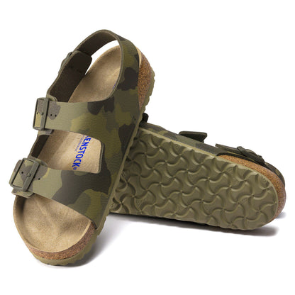 Milano Soft Footbed Birko-Flor in Color Desert Soil Camouflage Green | Birkenstock