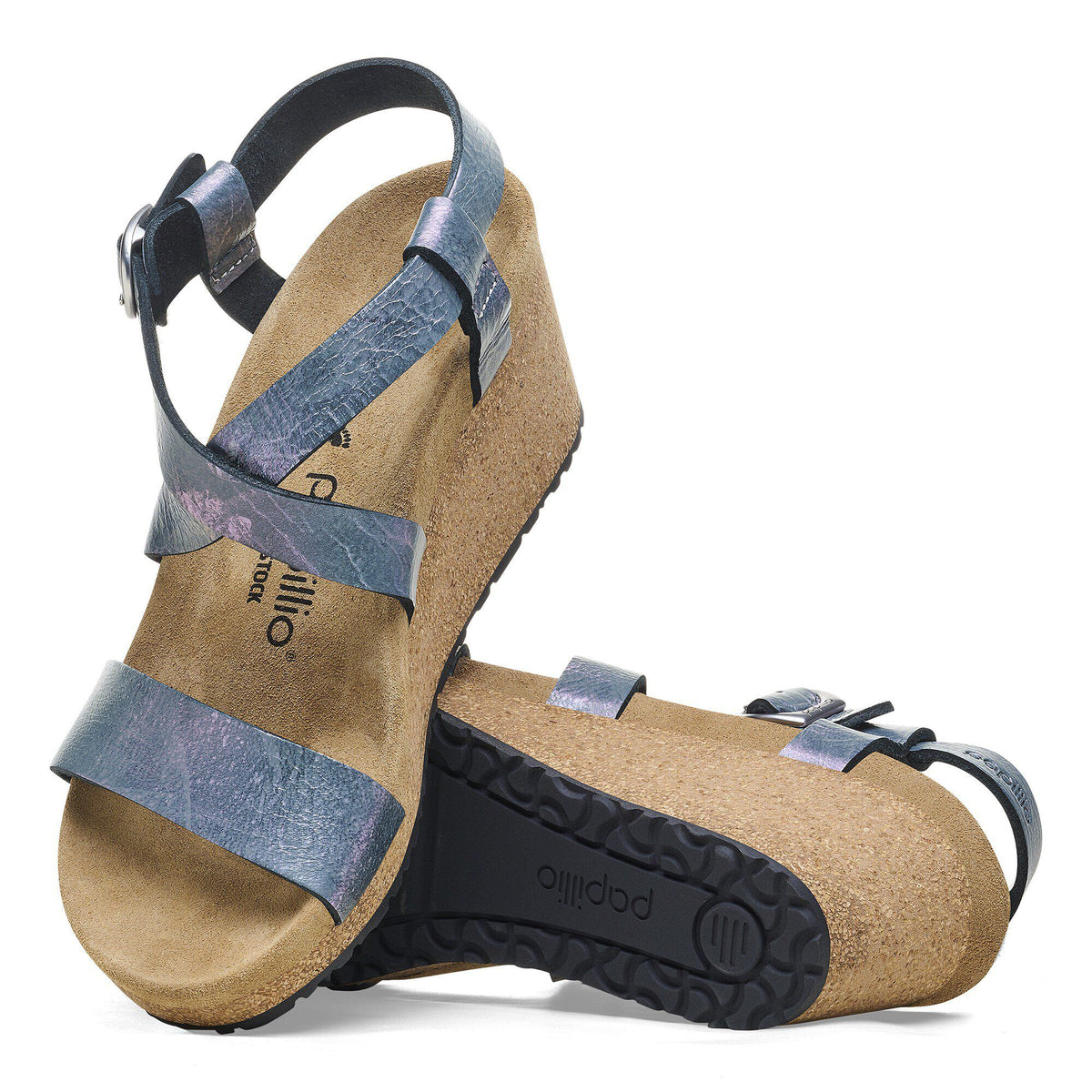 Sibyl Nubuck Leather in Color Metallic Black | Birkenstock