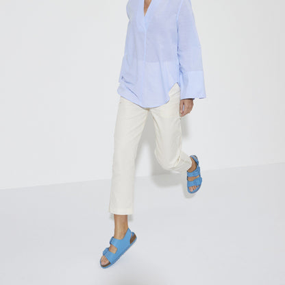 Milano Big Buckle Natural Leather Patent in Color High Shine Sky Blue | Birkenstock