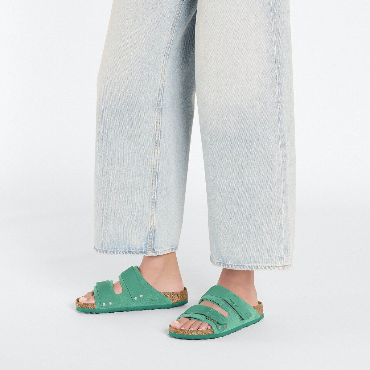 Uji Nubuck-Suede Leather in Color Digital Green | Birkenstock