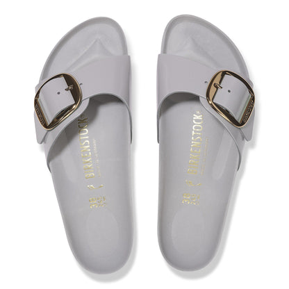 Madrid Big Buckle Natural Leather Patent in Color High-Shine Stone Coin | Birkenstock