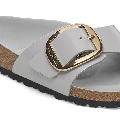 Madrid Big Buckle Natural Leather Patent in Color High-Shine Stone Coin | Birkenstock