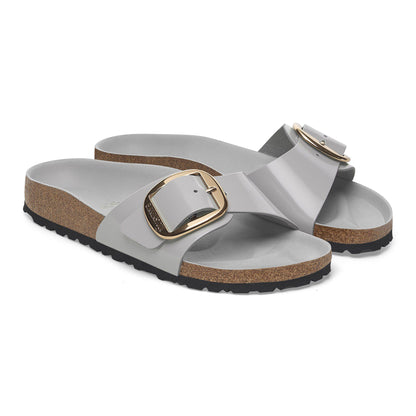 Madrid Big Buckle Natural Leather Patent in Color High-Shine Stone Coin | Birkenstock