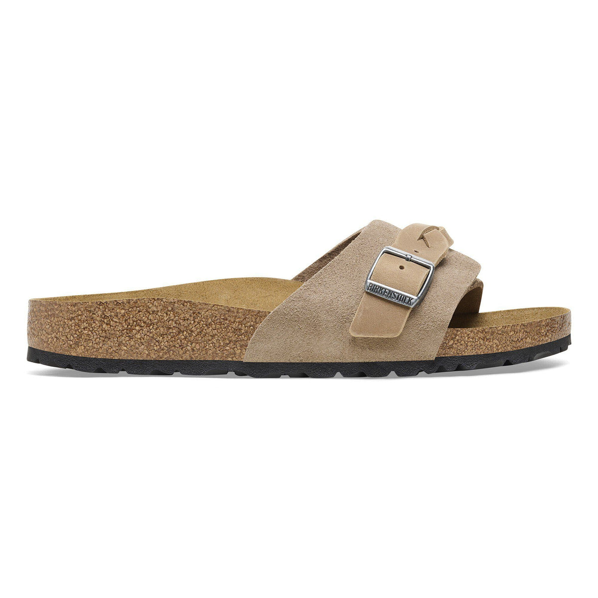 Oita Braided Suede Leather in Color Taupe | Birkenstock