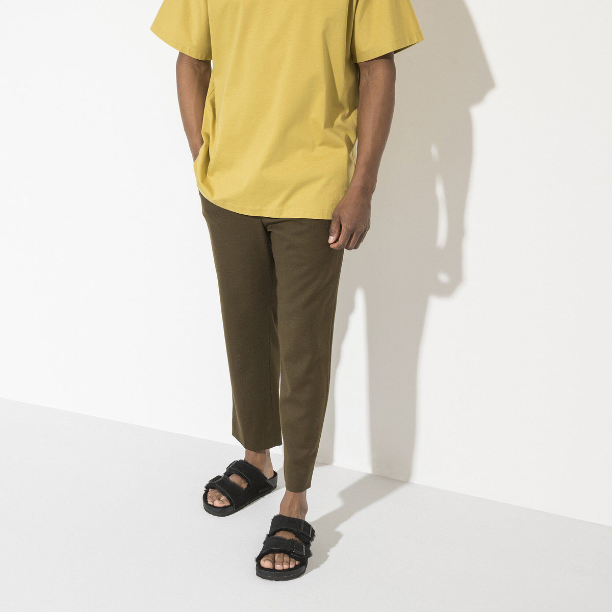 Arizona Shearling Suede Leather in Color Black | Birkenstock