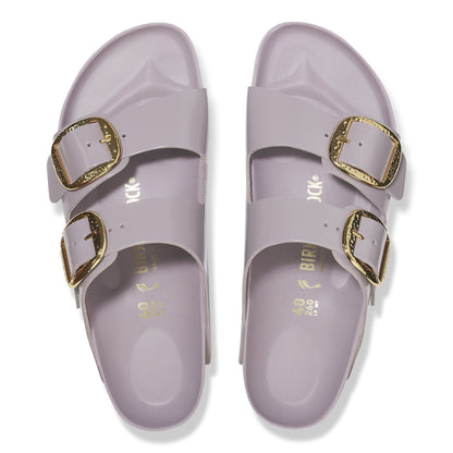Arizona Hammered Big Buckle Natural Leather Patent in Color High-Shine Faded Purple | Birkenstock