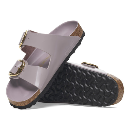 Arizona Hammered Big Buckle Natural Leather Patent in Color High-Shine Faded Purple | Birkenstock