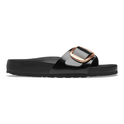 Madrid Big Buckle Natural Leather Patent in Color Black | Birkenstock