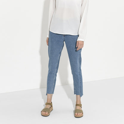 Glenda Suede Leather-Textile in Color Faded Khaki | Birkenstock