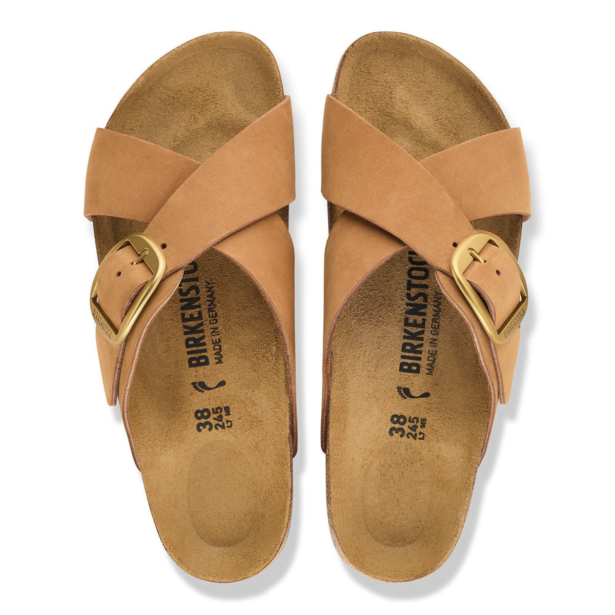 Siena Big Buckle Nubuck Leather in Color Mink | Birkenstock