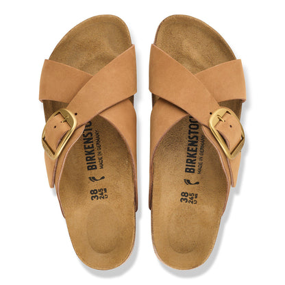Siena Big Buckle Nubuck Leather in Color Mink | Birkenstock