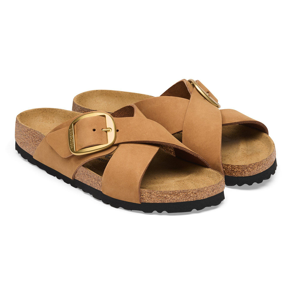 Siena Big Buckle Nubuck Leather in Color Mink | Birkenstock