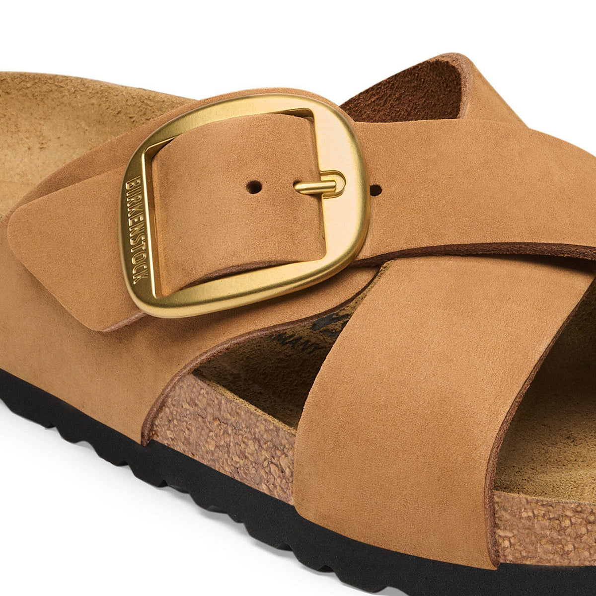 Siena Big Buckle Nubuck Leather in Color Mink | Birkenstock