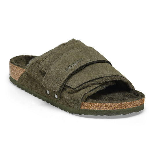 Kyoto Shearling Suede Leather in Color Thyme | Birkenstock