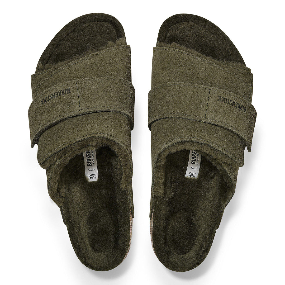 Kyoto Shearling Suede Leather in Color Thyme | Birkenstock